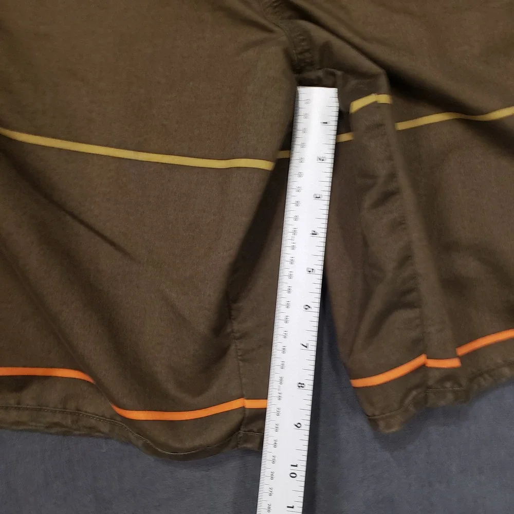 Old Navy Board Shorts Mens Large‎ Brown Striped Mesh Lined Swim Trunks SU07